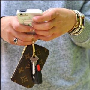 LOUIS VUITTON Key Cles Pouch Monogram Canvas